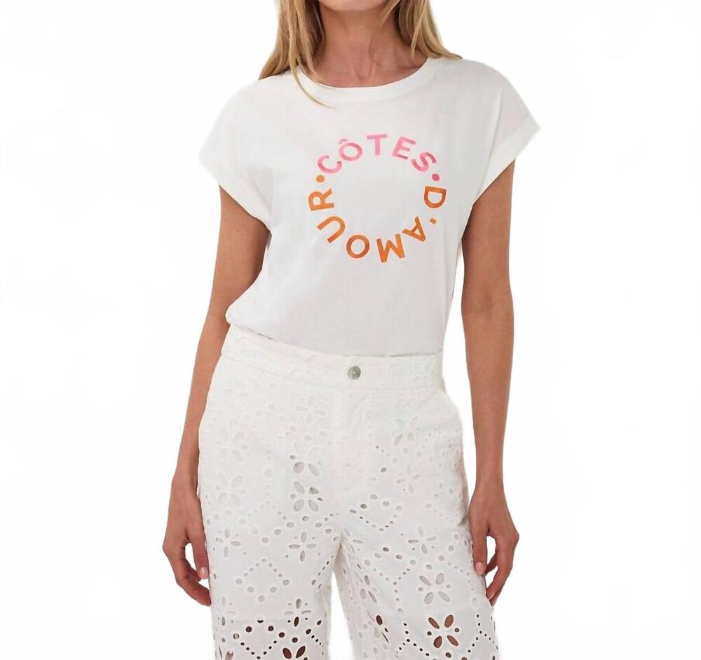NEW ESQUALO cotes d’amour tee in white
